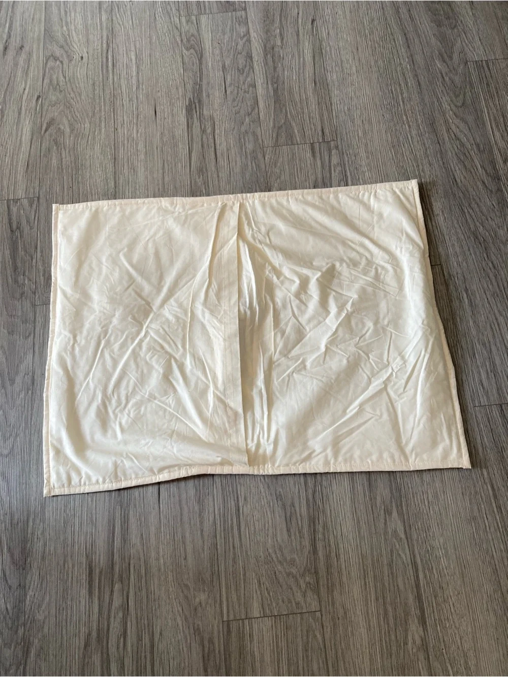 Crate & Barrel Cream Quilted Pillow Sham with Orange Floral Appliqué Standard